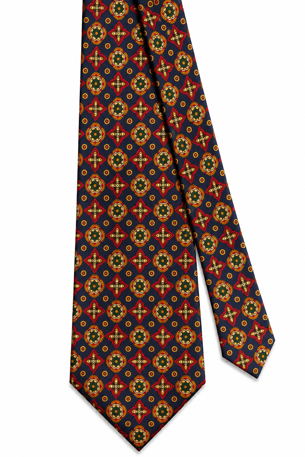 Signature Heritage Crest Tie - Navy