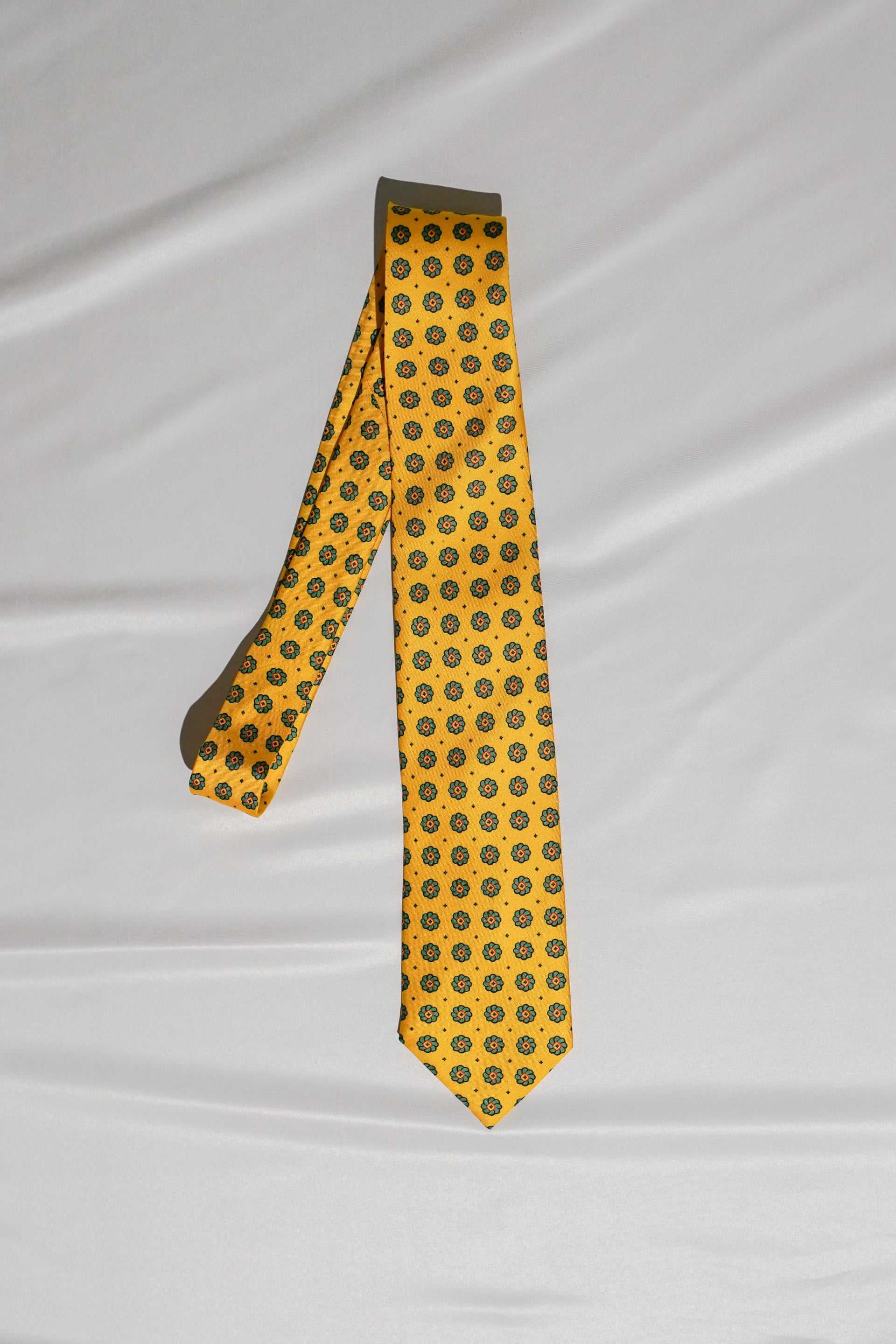 Golden Medallion Silk Tie