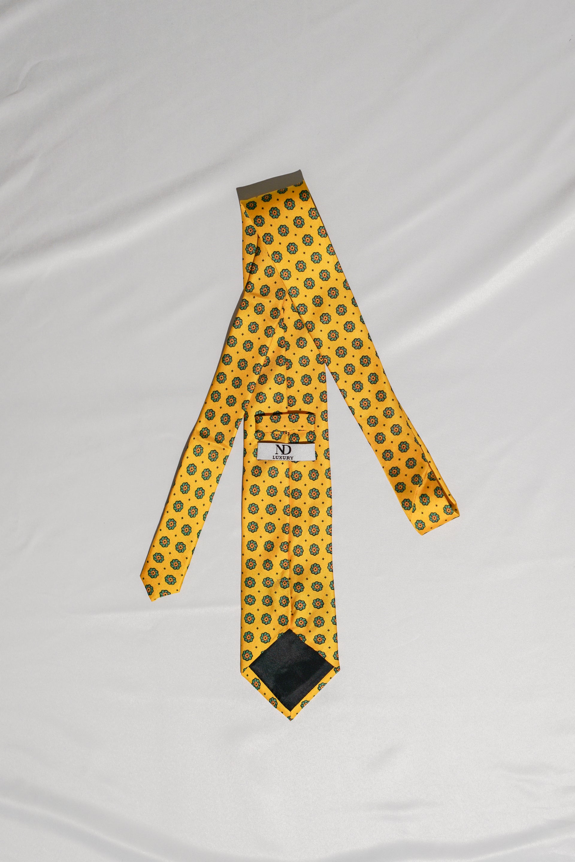 Golden Medallion Silk Tie