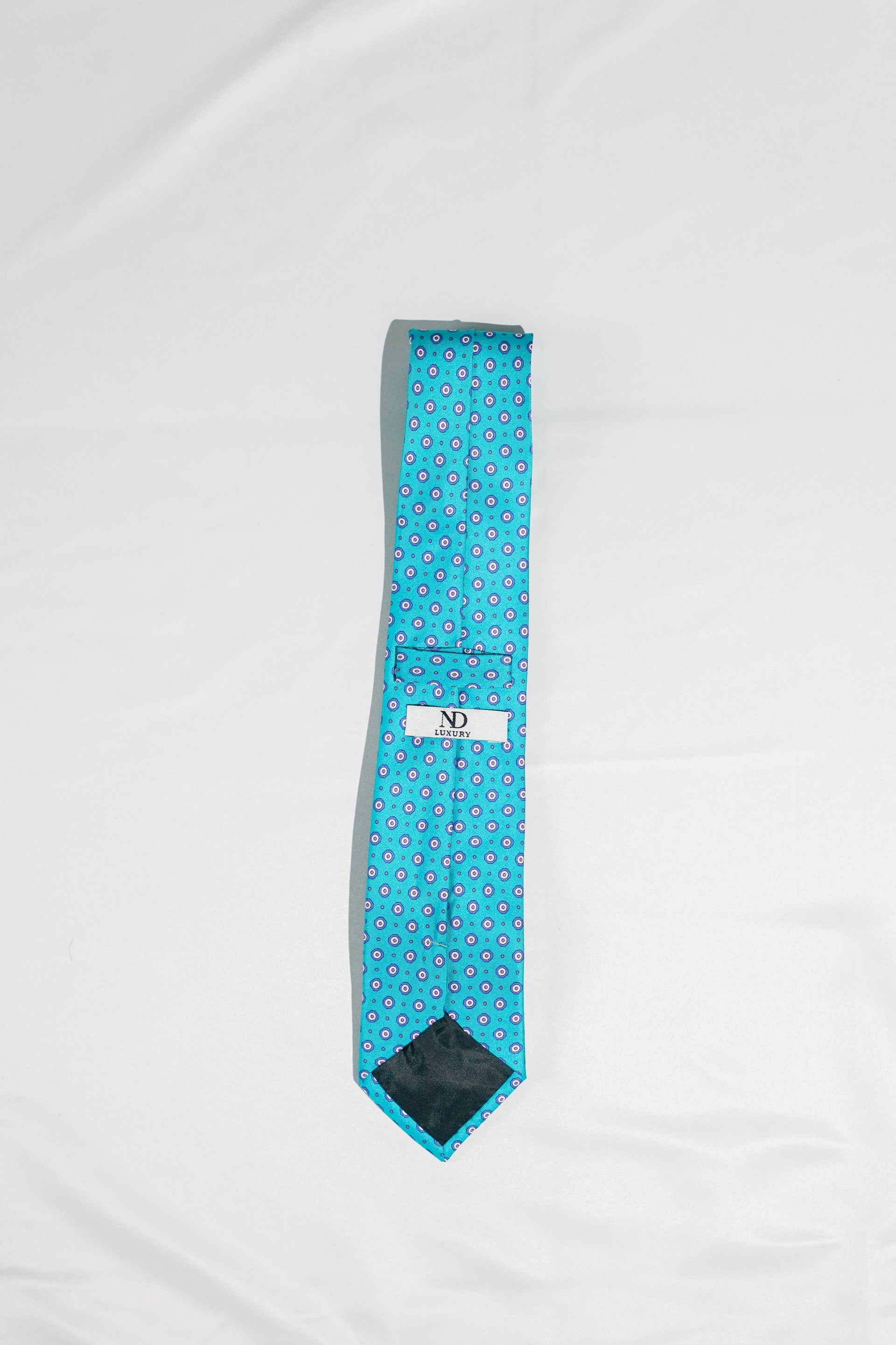Turquoise Medallion Silk Tie