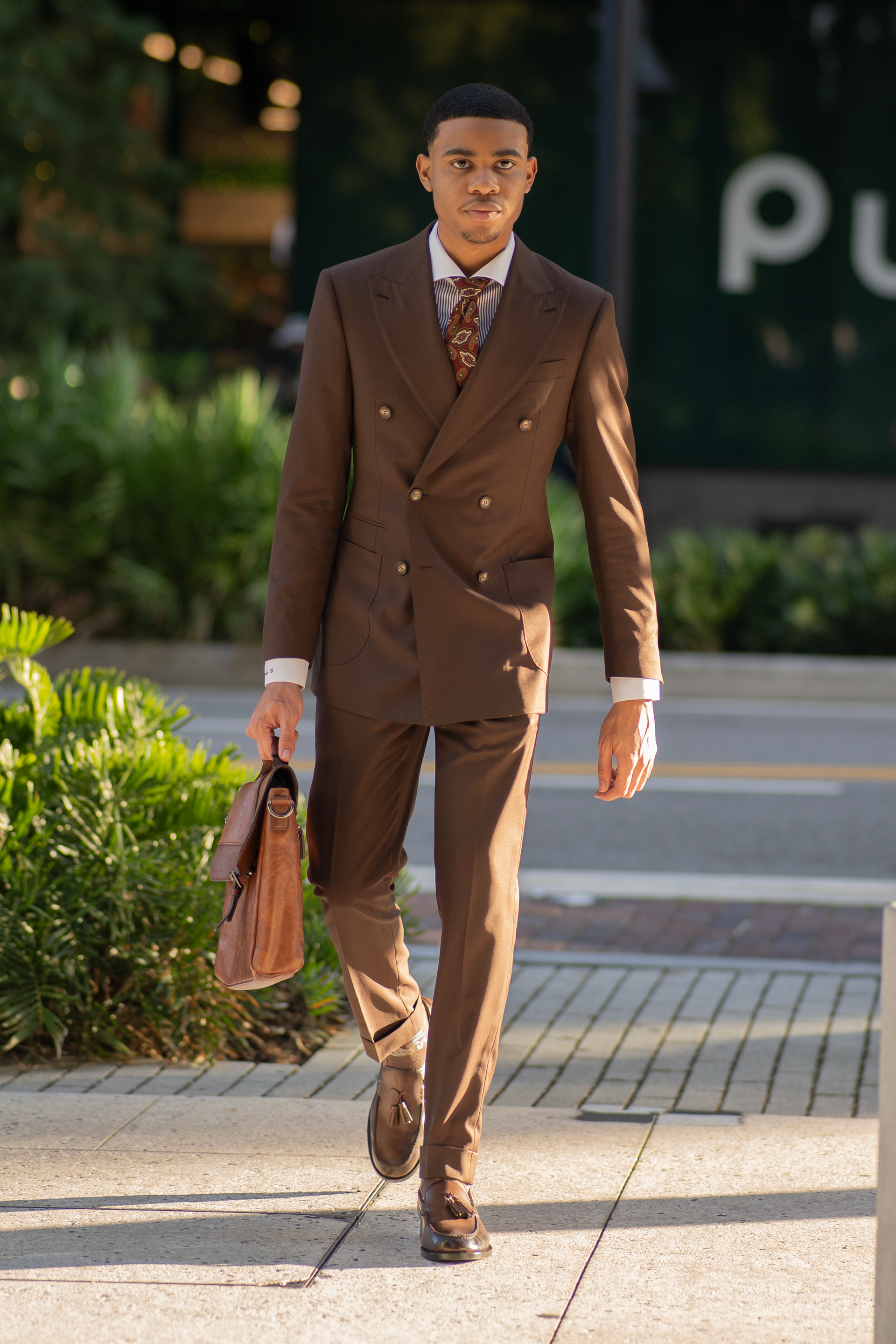 The Dark Brown Double-Breasted Suit